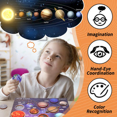 BLAZPATH solar system wooden puzzle smooth edges ensure safe tactile exploration