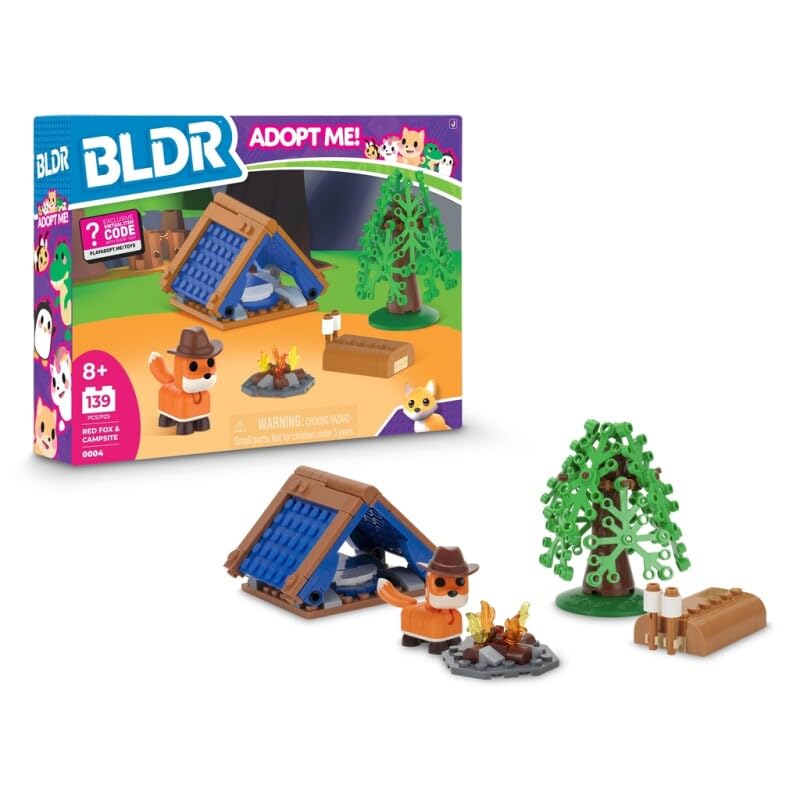BLDR Adopt Me Fox building kit with 125 pieces for creative play.