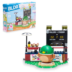 BLDR Avery Ball Game Building Set front view display for Squishmallows fans