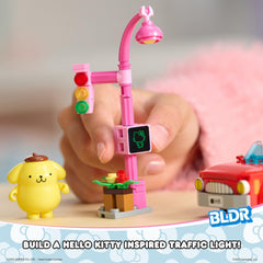 BLDR Hello Kitty crosswalk signs enhance urban play scenes.
