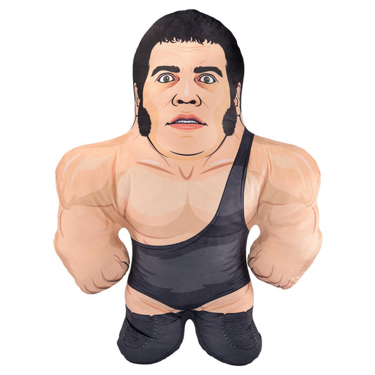 Bleacher Creatures Andre the Giant Bleacher Buddy front view showcases bold WWE presence.