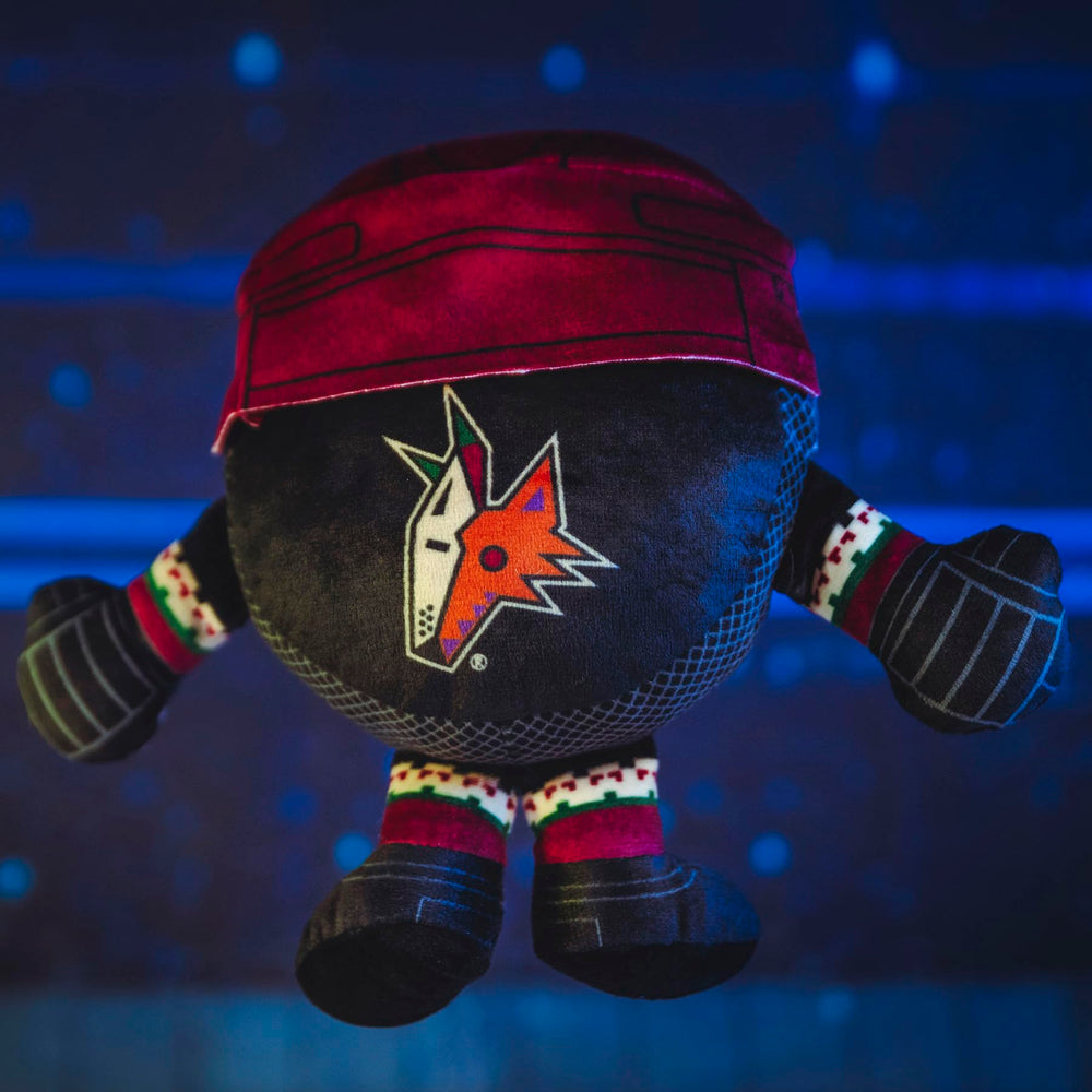 Bleacher Creatures Kuricha Puck Plush close-up shows soft crystal velboa fabric