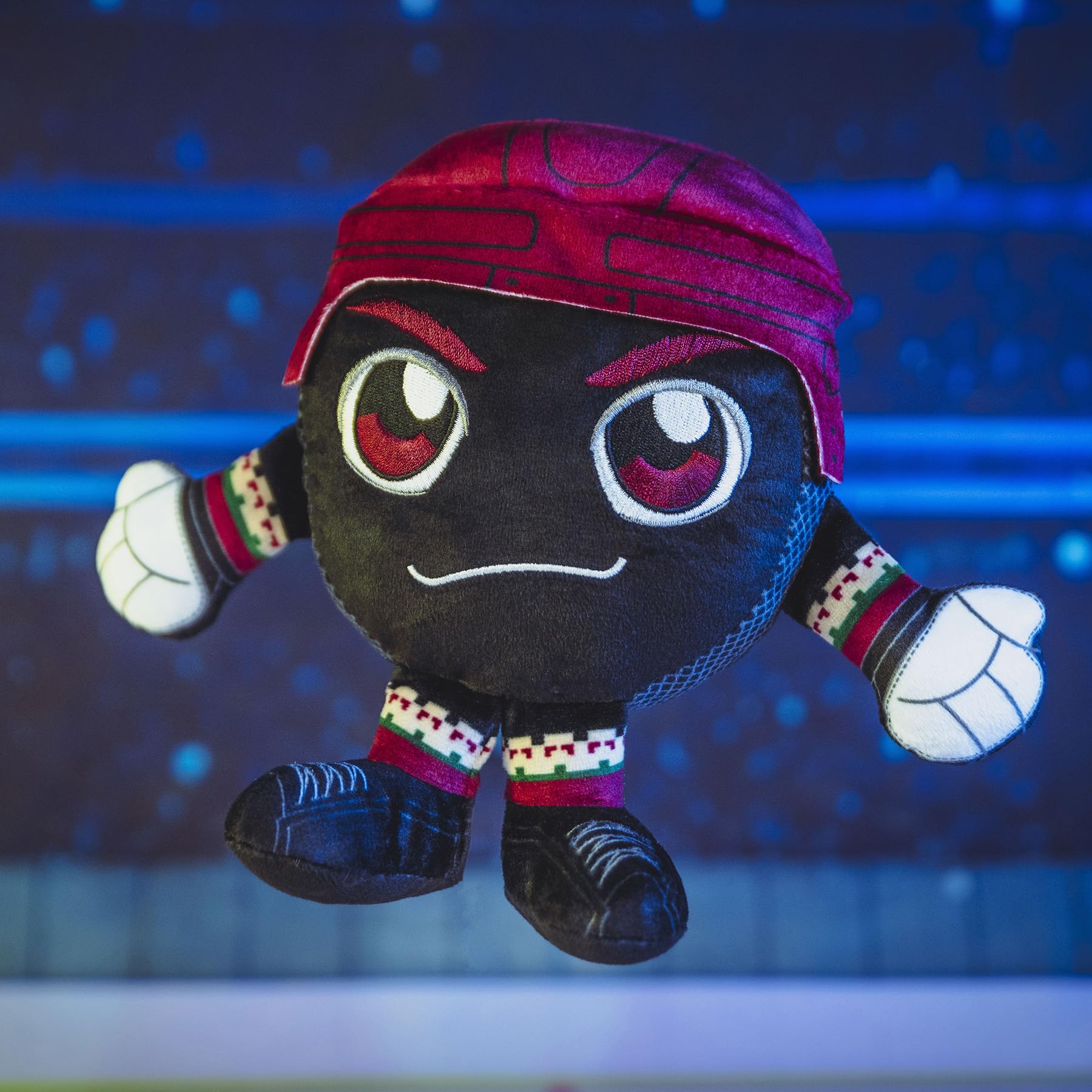 Bleacher Creatures 8-Inch Kuricha Puck Plush is lightweight for easy room-to-room display