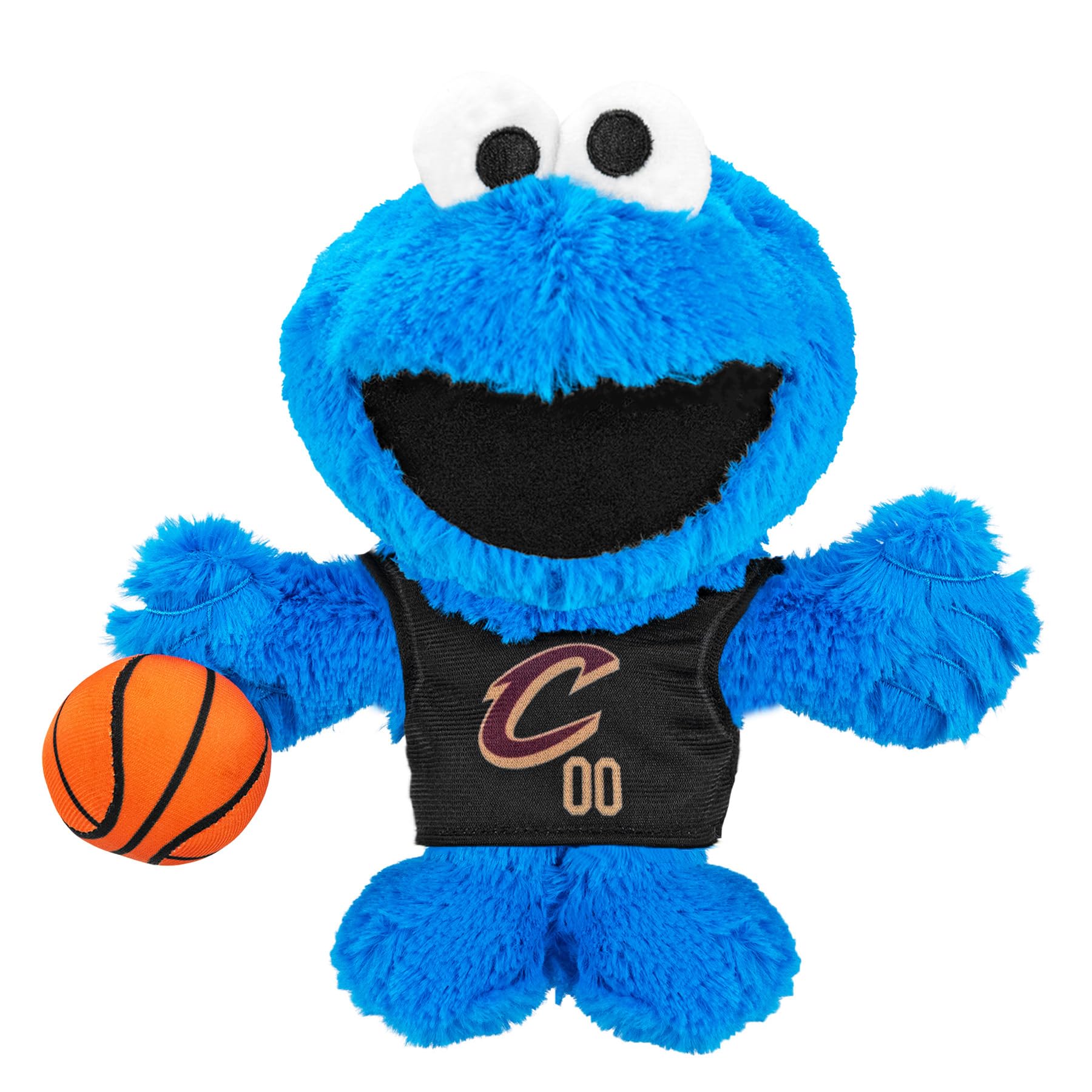 Bleacher Creatures Cavaliers Cookie Monster close up of soft fabric details