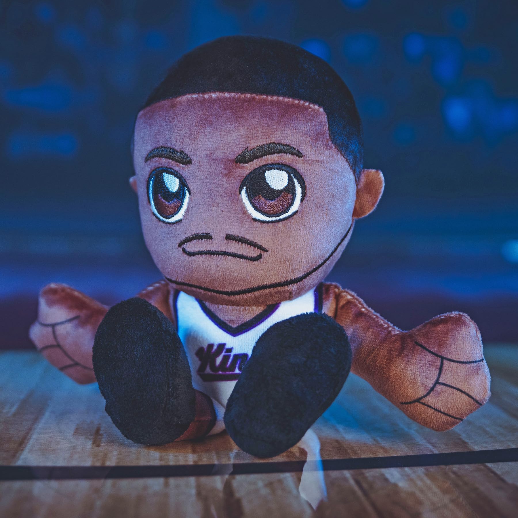 Bleacher Creatures De'Aaron Fox stitch detail highlights durability and care.