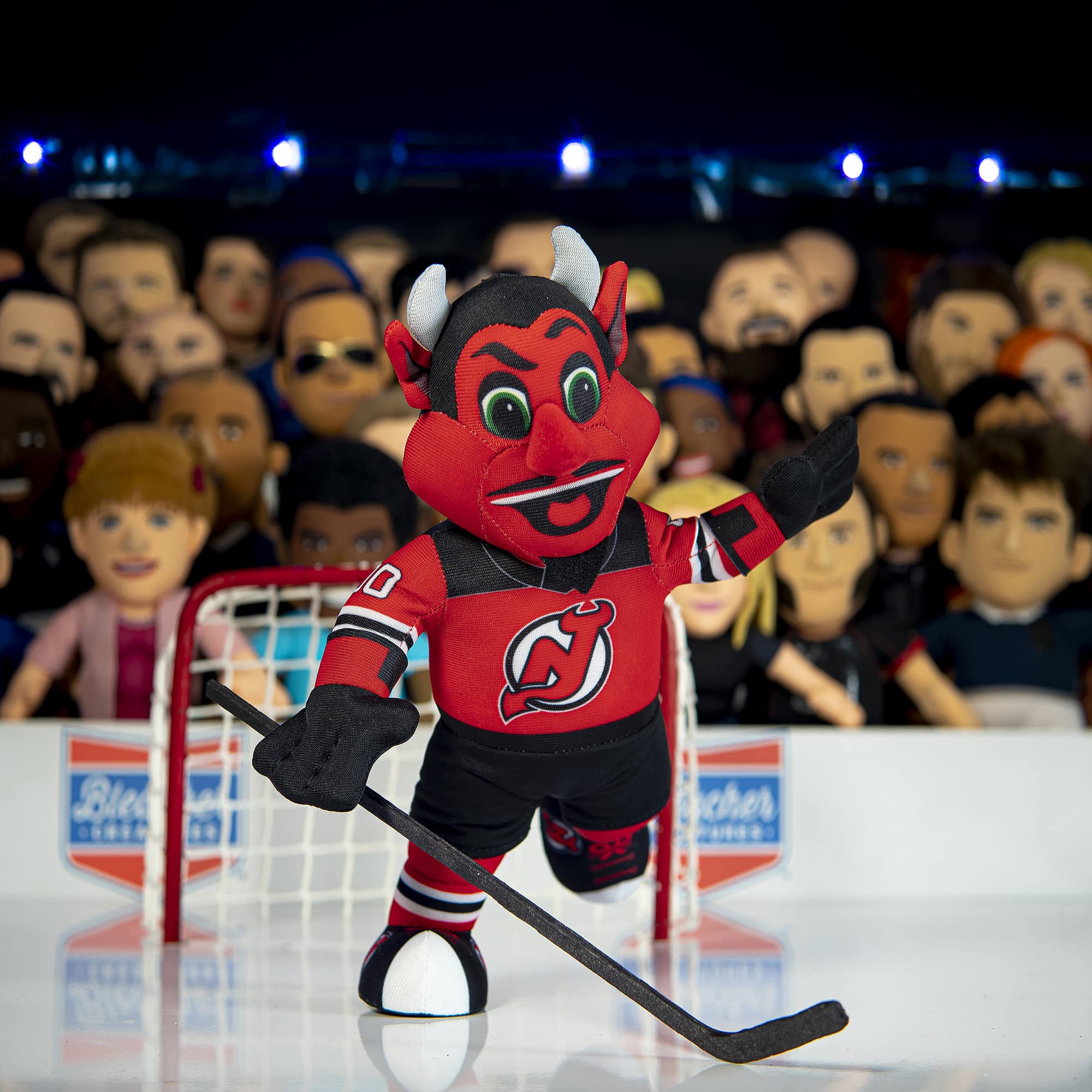 Bleacher Creatures Devils 10-inch plush side view ideal for shelf decor
