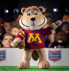 Bleacher Creatures Goldy Gopher plush detail clothing showing authentic colors