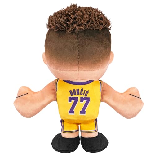 Bleacher Creatures Luka Doncic close-up fabric shows soft velboa texture.
