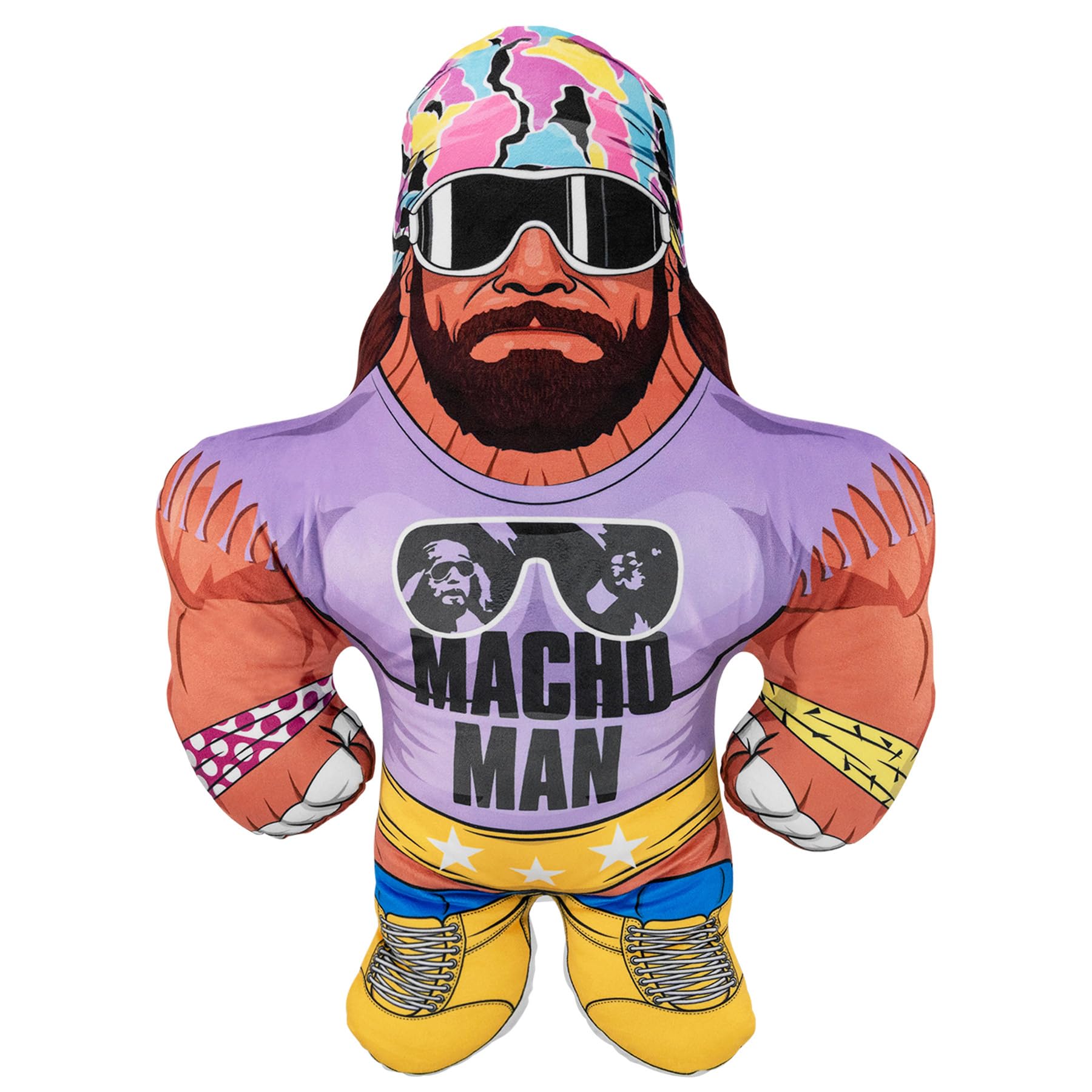 Bleacher Creatures Macho Man Randy Savage 24in Bleacher Buddy front view demonstrates fan-ready display