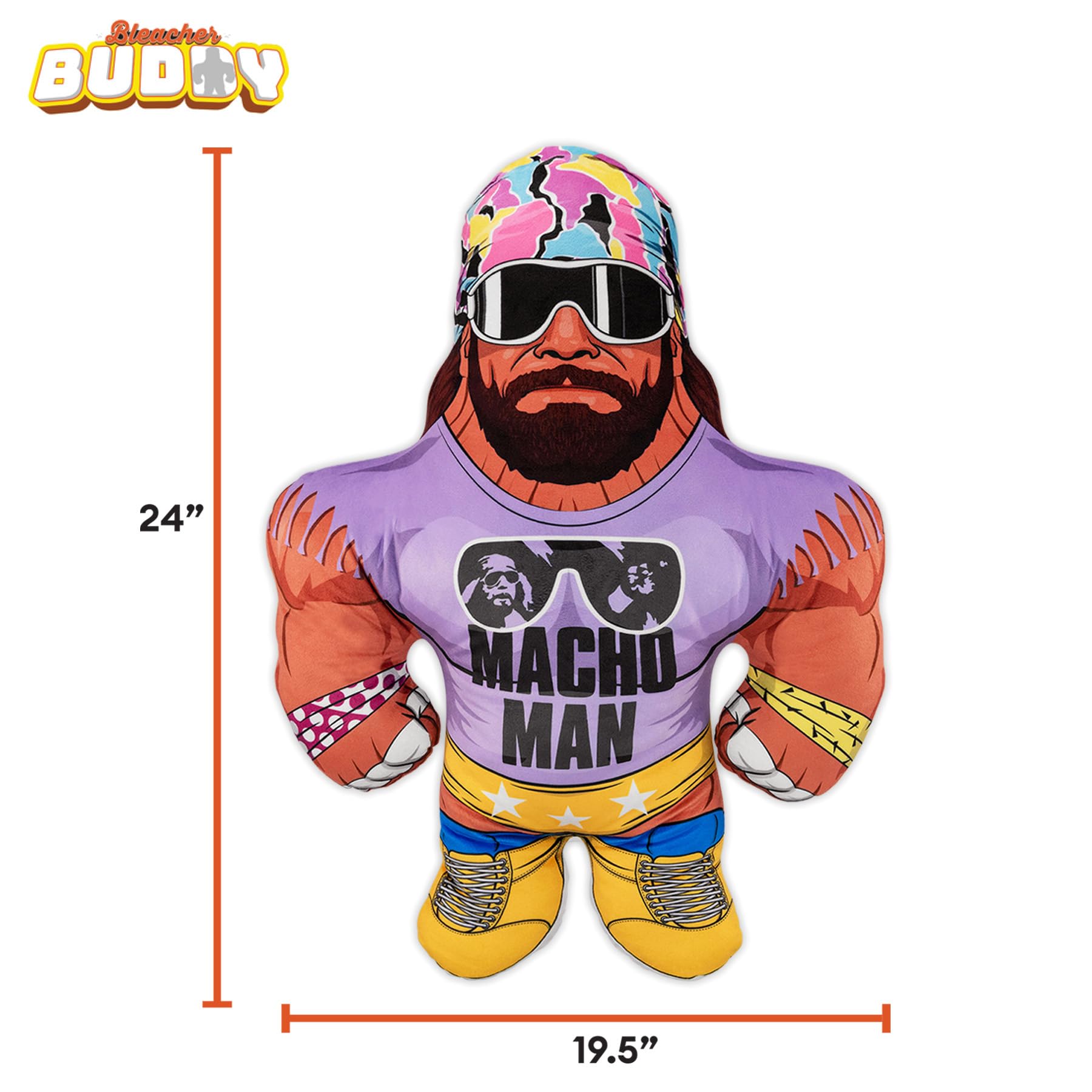 Bleacher Creatures Macho Man Randy Savage 24in Bleacher Buddy full-length plush ready for display