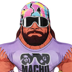 Bleacher Creatures Macho Man Randy Savage 24in Bleacher Buddy side view shows plush silhouette