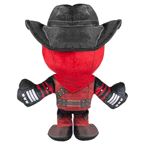 Bleacher Creatures Marvel Deadpool Kuricha plush close-up embroidery highlighting suit details