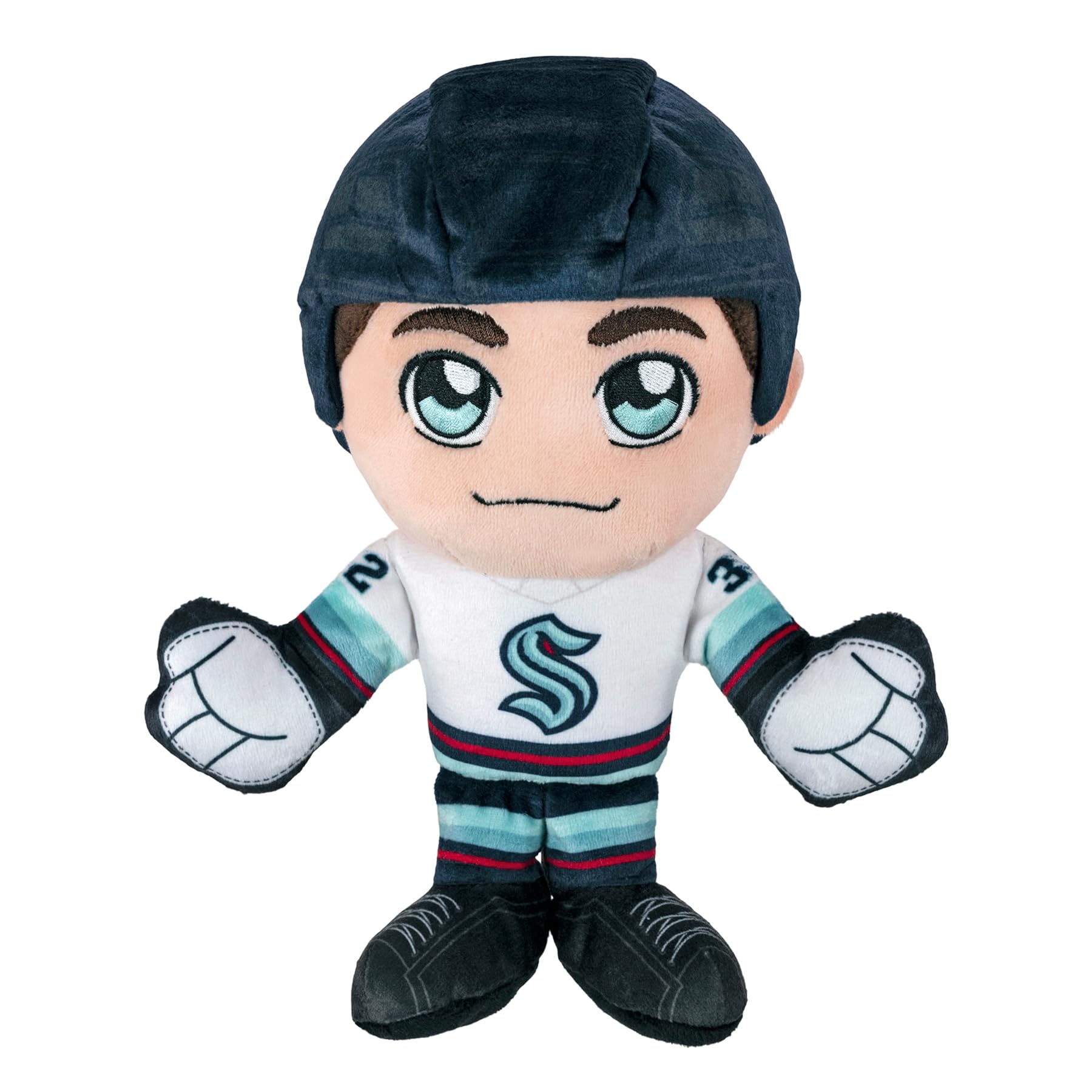 Seattle Kraken Kuricha plush displays embroidered uniform details for authentic fan decor.