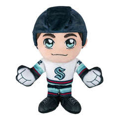 Seattle Kraken Kuricha plush displays embroidered uniform details for authentic fan decor.