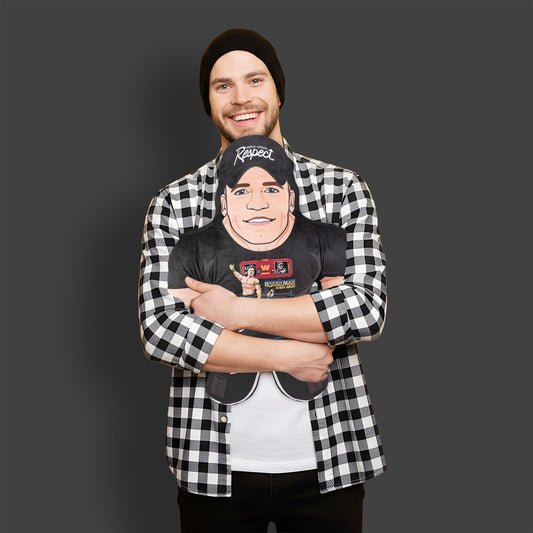 Bleacher Creatures John Cena 24-inch plush side view for dynamic shelf display.