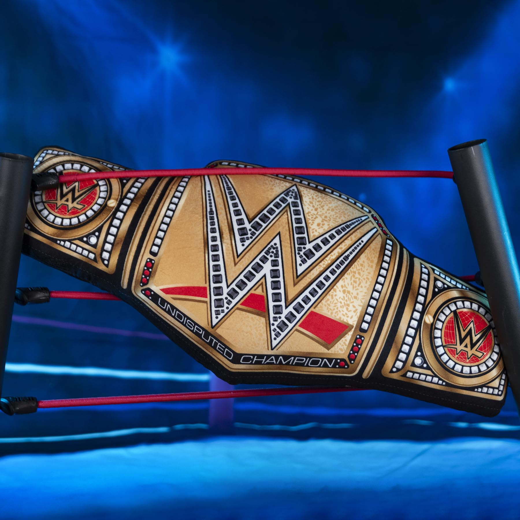 Bleacher Creatures WWE Universal Championship 24in Bleacher Buddy Belt sublimation print shows durable artwork.