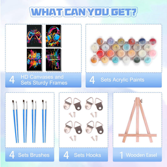 Bleihum game paint by numbers canvas for kids with smooth surface and precise coloring.