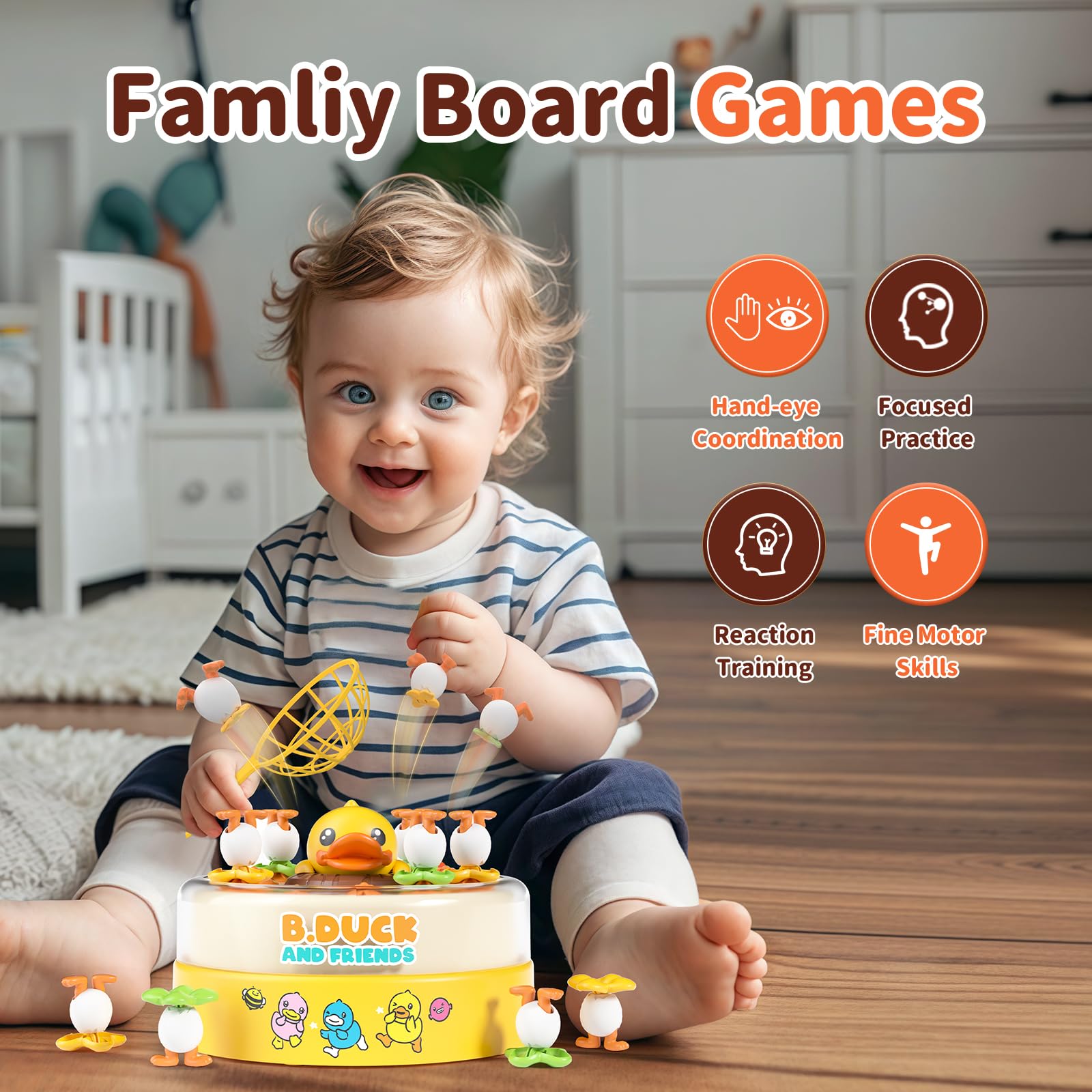 BLF FUN B.Duck nets image demonstrates catching accessories for competitive fun.