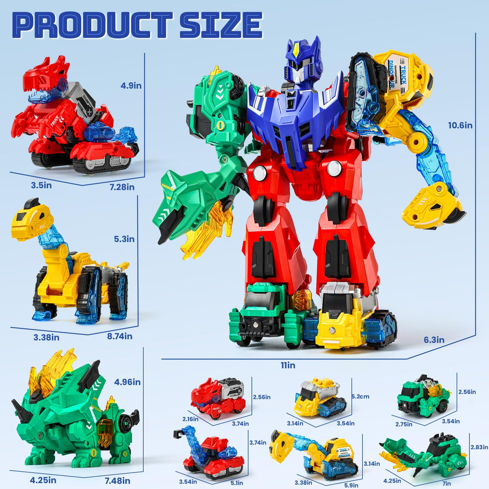 BLF FUN T-Rex and trucks join to form a robot.
