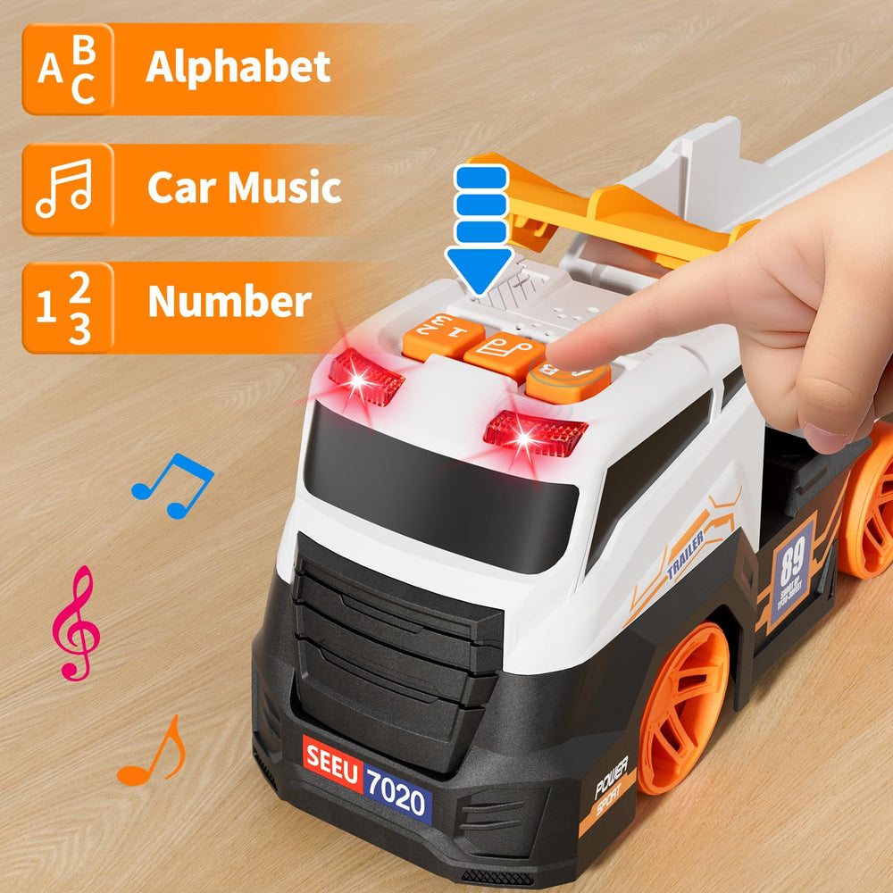 BLF FUN Truck in action shows kids loading and launching for immediate feedback.