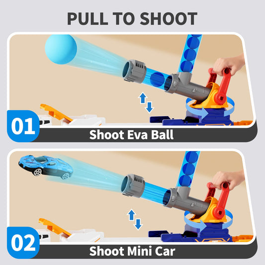 BLF FUN Truck Launcher top buttons create sound and light effects for immersive play.