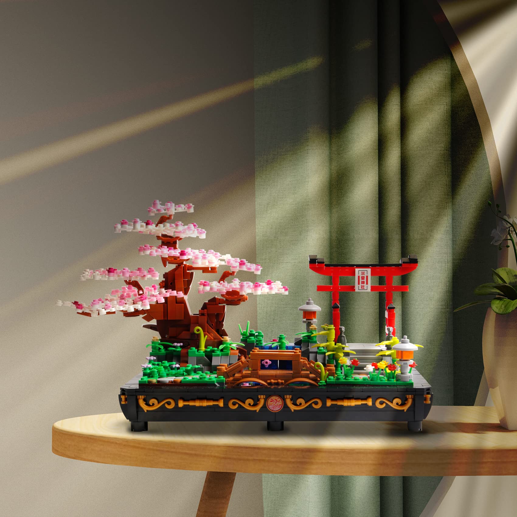BLHCX assembled bonsai on a coffee table enhances decor