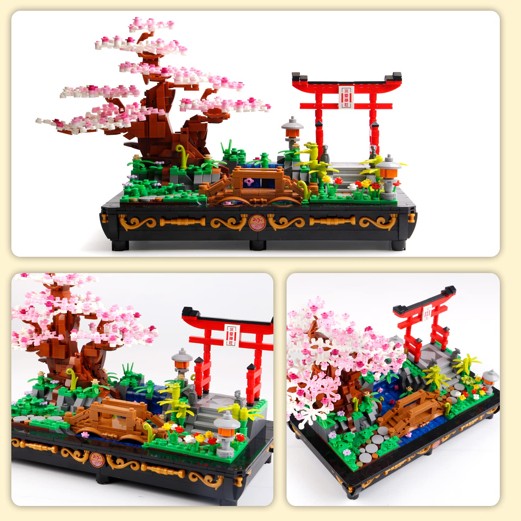 BLHCX mini bricks showcase delicate blossoms and tiny leaves