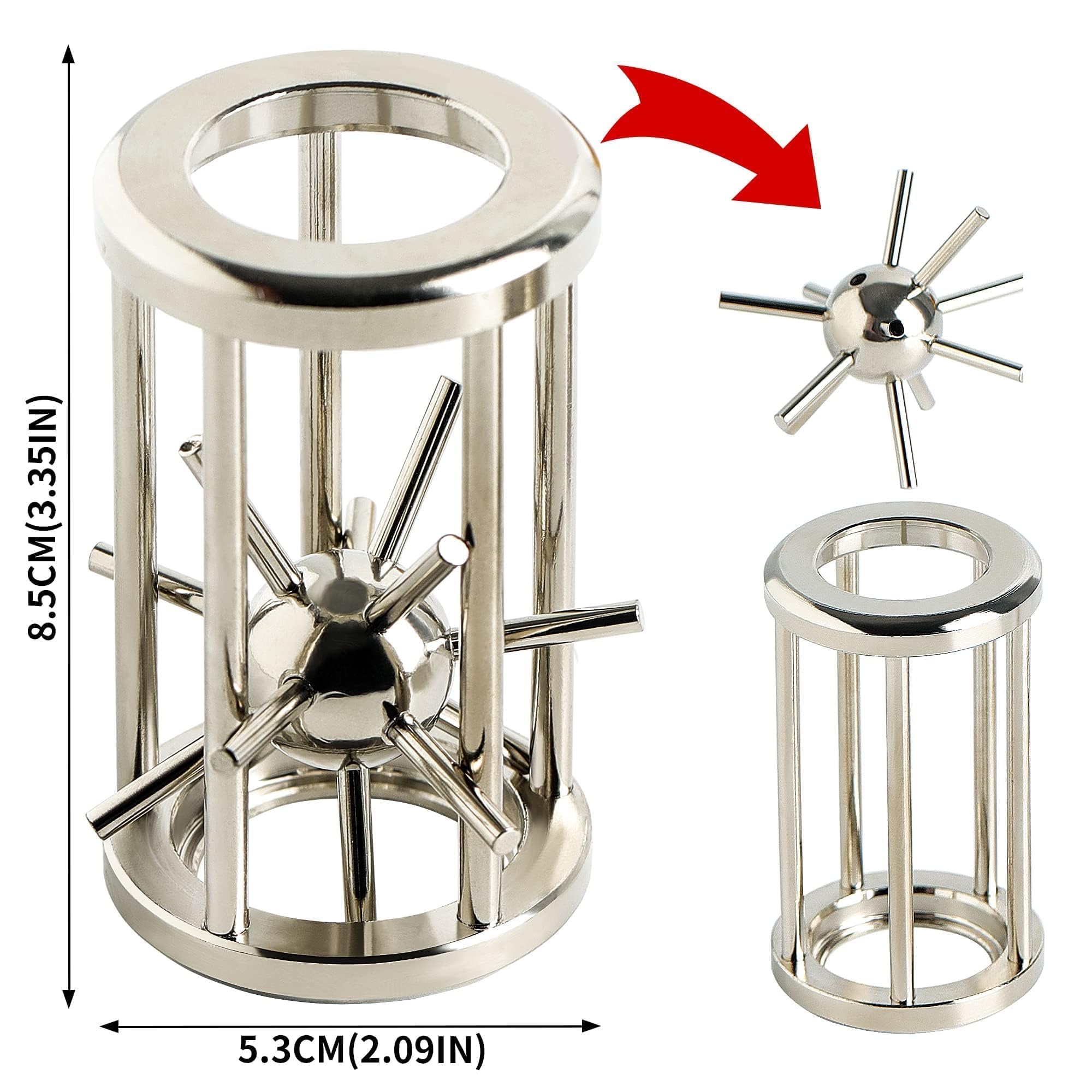 Bling Musae metal brain teaser interlock close-up demonstrates tactile puzzle coils for problem-solving.