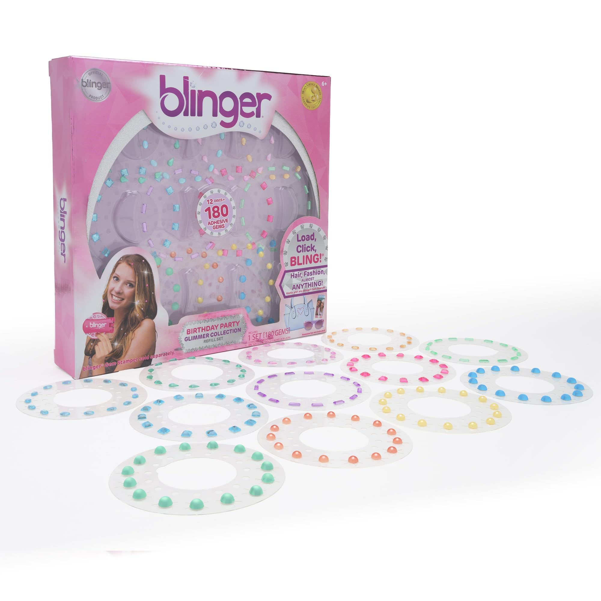 Blinger Glimmer refill gems for vibrant hair and accessory sparkle that lasts.