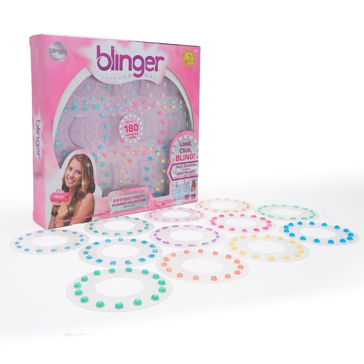 Blinger Glimmer refill gems for vibrant hair and accessory sparkle that lasts.