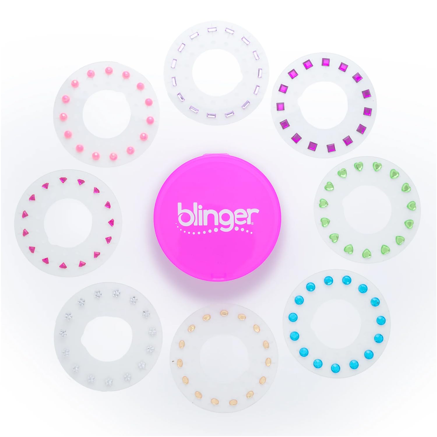 Blinger hair-safe adhesive close-up demonstrates gentle hold on hair and fabrics.