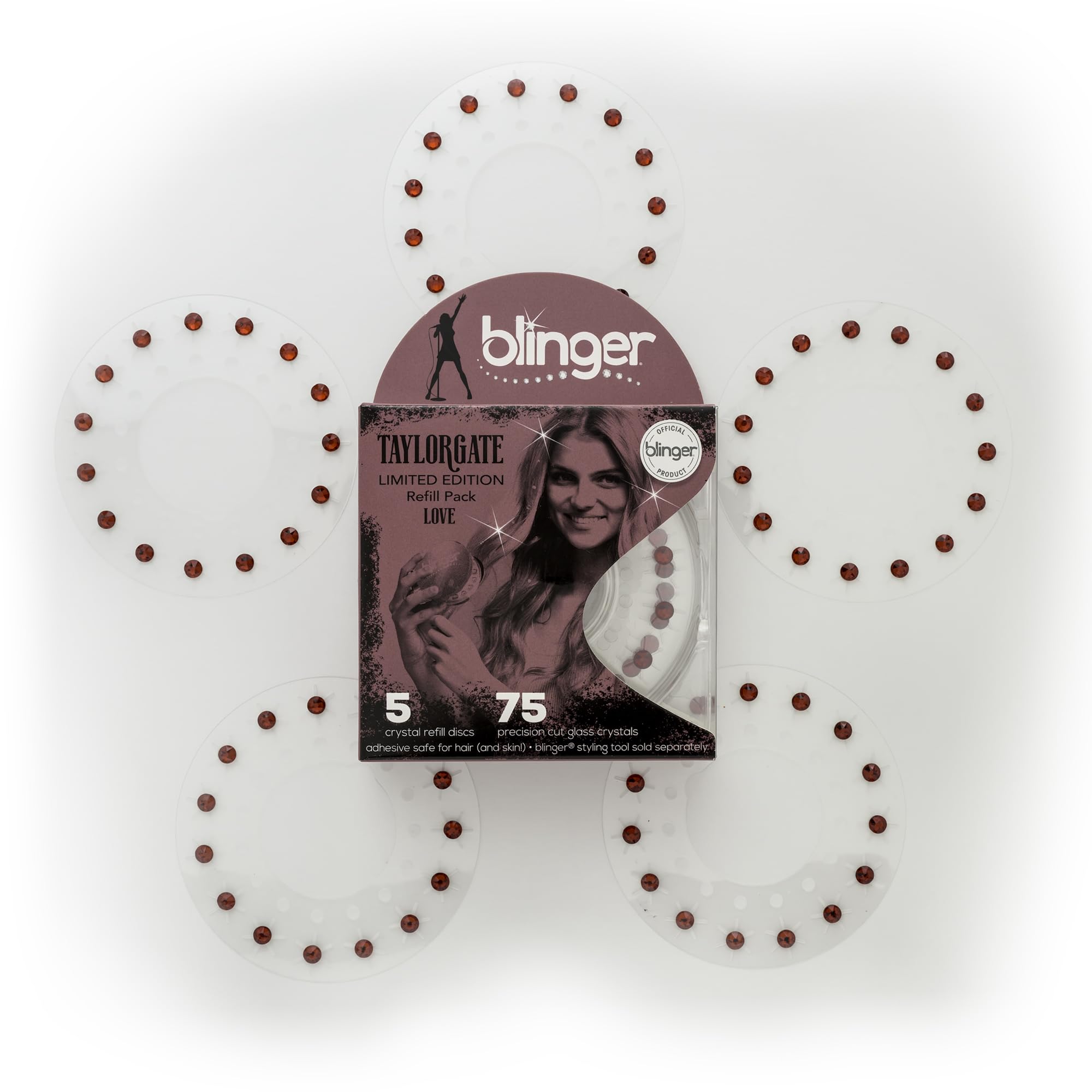Blinger hair-safe adhesive enables quick, damage-free crystal styling.