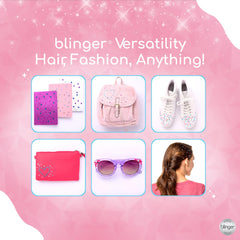 Blinger hair-styling gems designed for smooth adhesion with minimal residue.