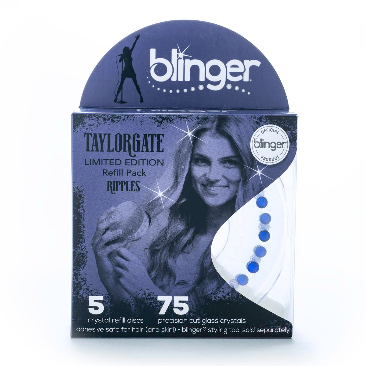Blinger Love 75-crystal refill for instant hair sparkle.