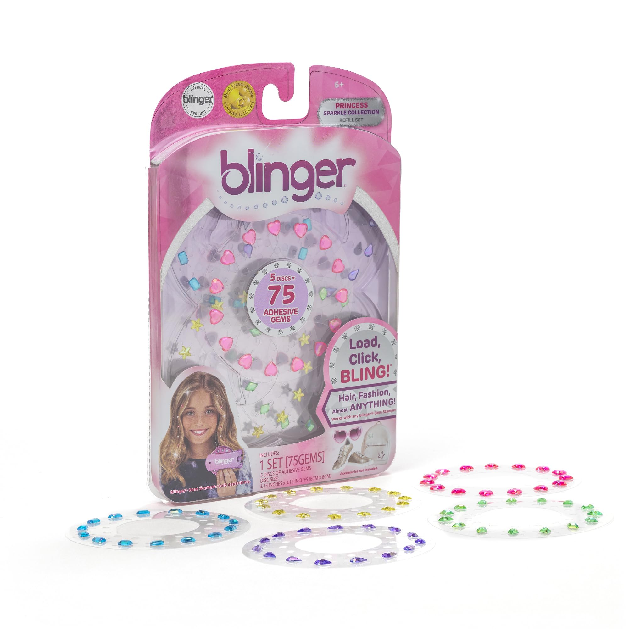 Blinger Princess multicolor gems provide versatile color options for stylish party looks.
