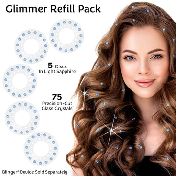 five disc refill pack from blinger with 75 crystals for accessories