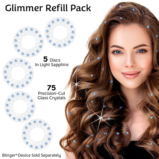 five disc refill pack from blinger with 75 crystals for accessories