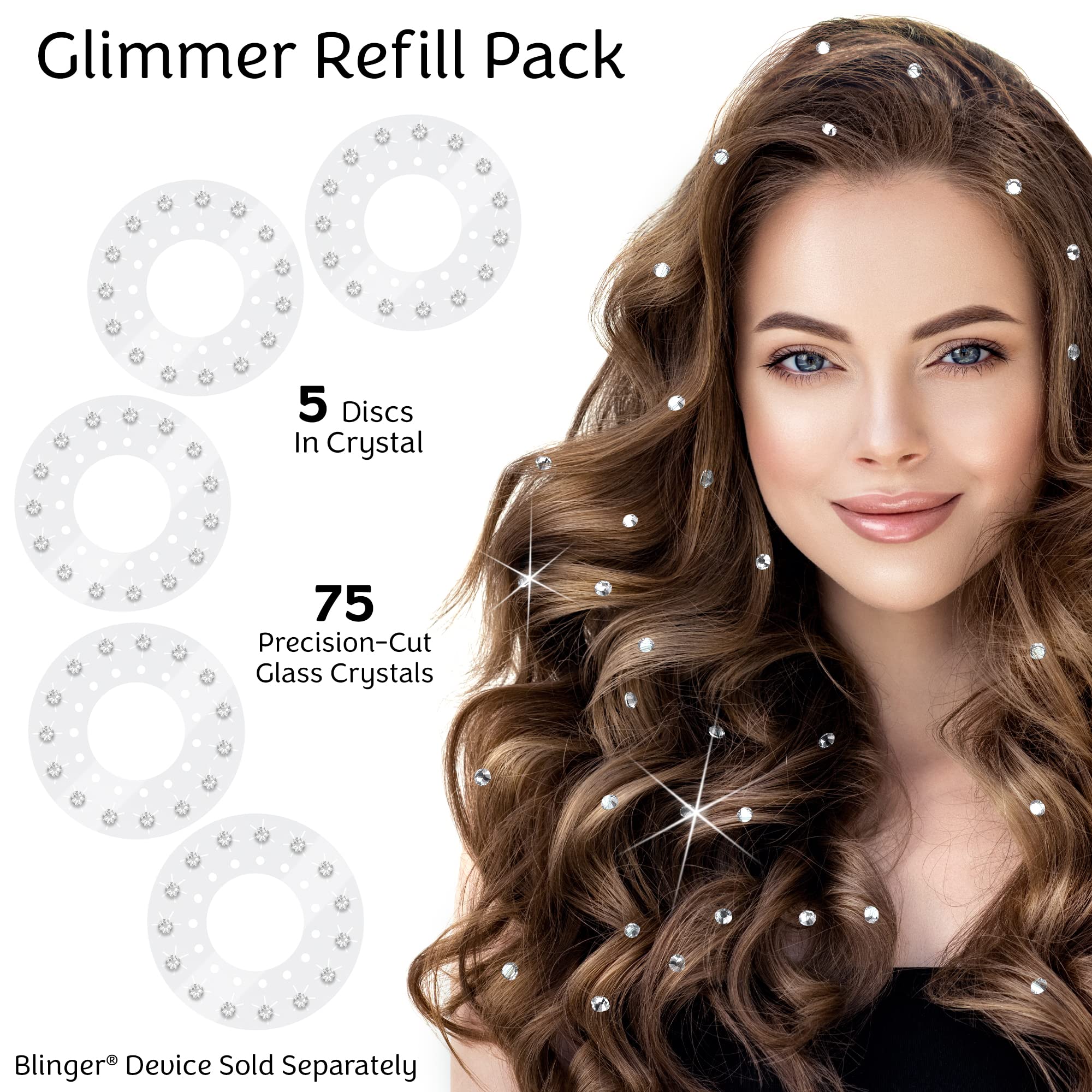 Blinger five-disc refill pack adds sparkle to outfits and accessories