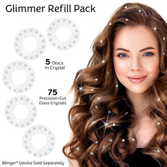 Blinger five-disc refill pack adds sparkle to outfits and accessories