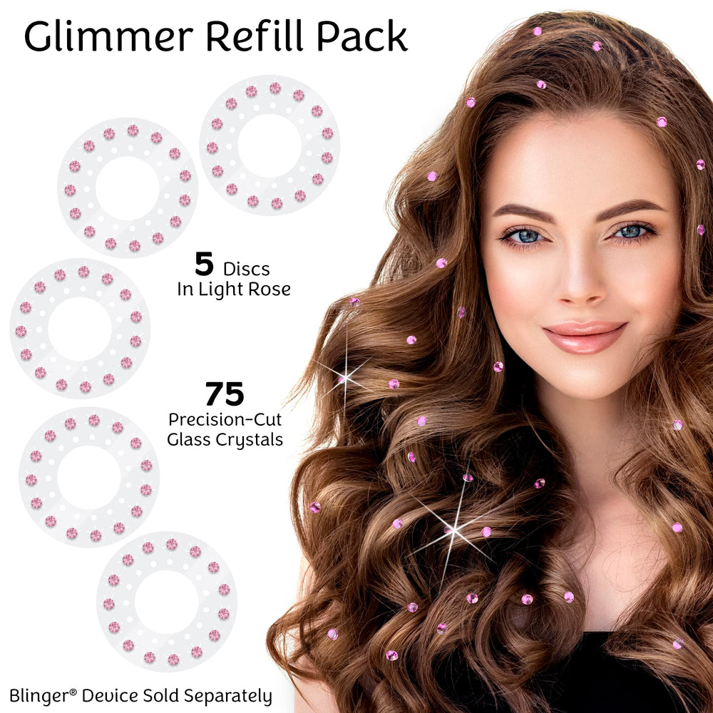 Blinger light rose crystal discs glow for versatile sparkle