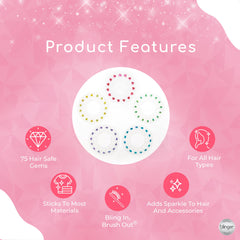 Blinger sparkle discs Princess refill set for easy tool-based bling customization.