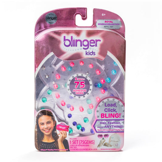 Blinger Sparkle refill pack front view with 75 rhinestones for glam looks