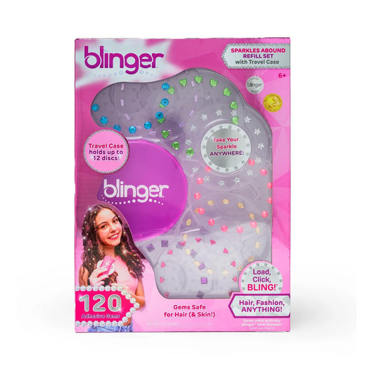 Blinger Sparkles Abound travel case keeps accessories organized for on-the-go sparkle.