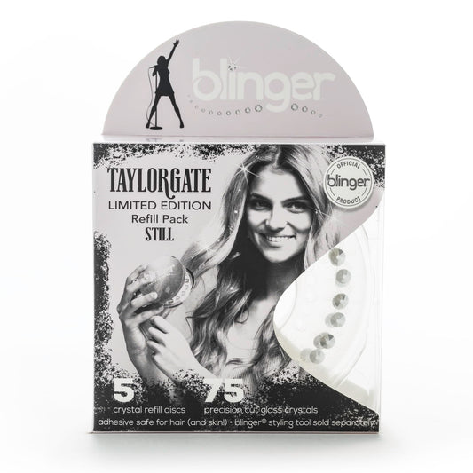 blinger Still crystal disc close-up highlights precise sparkle for a chic, stage-ready look