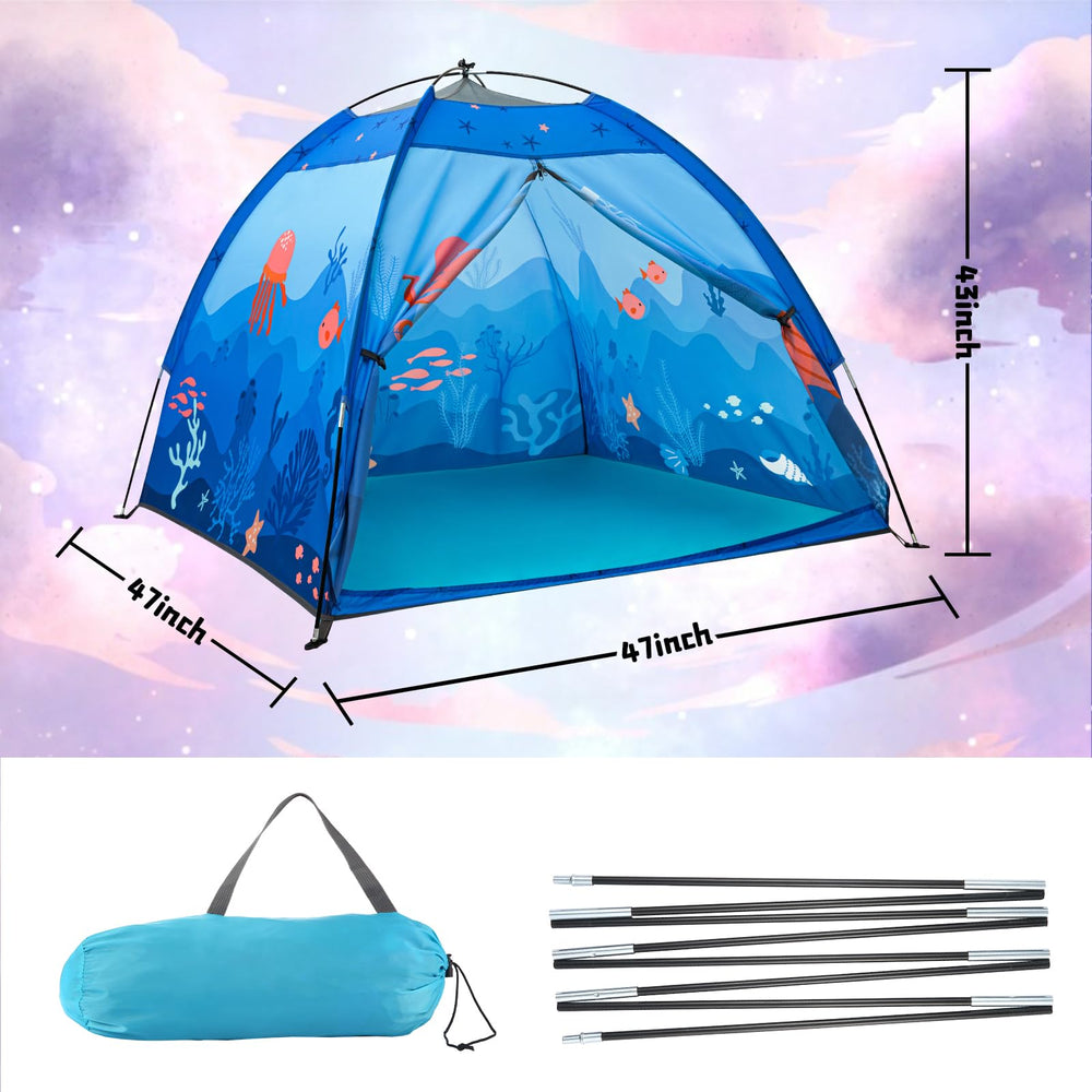 BLINWORLD Undersea World Play Tent entrance open for easy access.