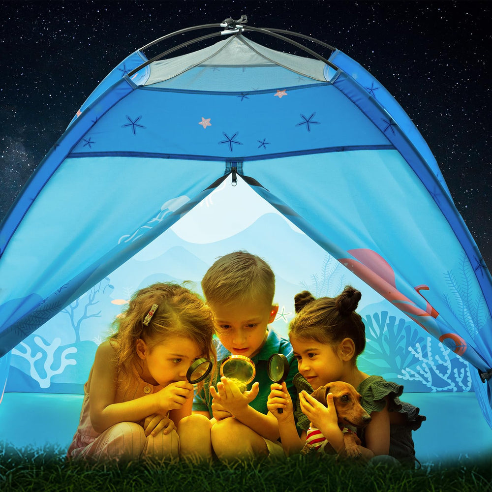 BLINWORLD Undersea World Play Tent double-pull zipper for smooth entry.
