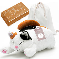Bliss World Calico Cat weighted plush offers comforting hugs and cozy calm.