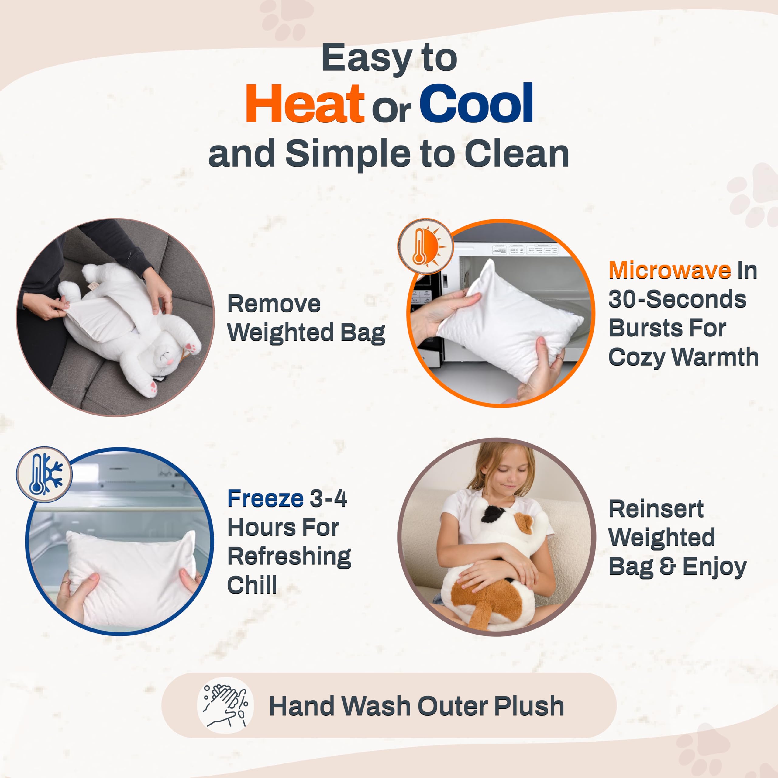 Safety eyes and nose on Bliss World plush reduce small-part hazards.