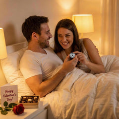 BLISSASHES dice on nightstand ready for spontaneous date-night inspiration