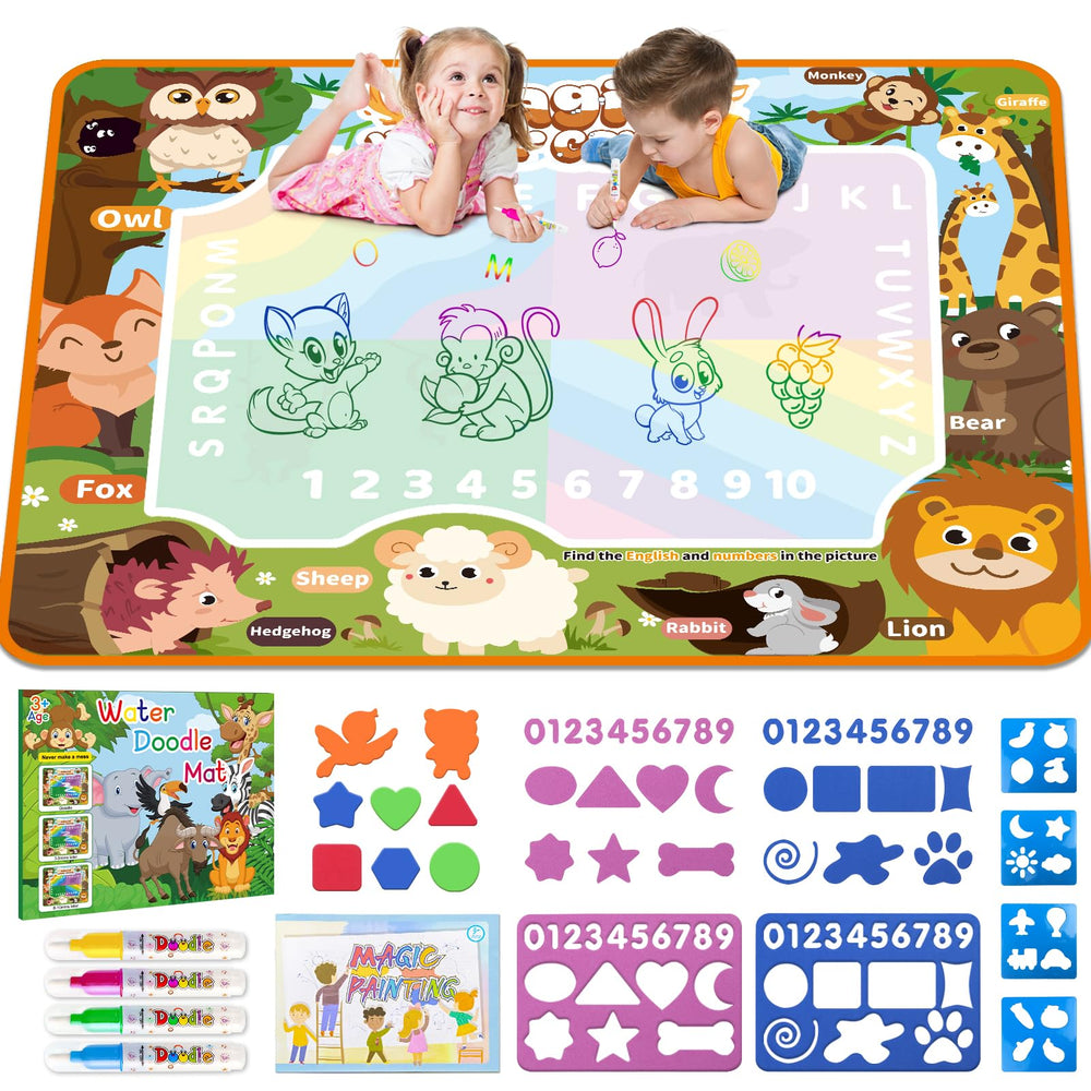 BlissfulBlend Water Doodle Mat front view with a large, mess-free drawing surface.